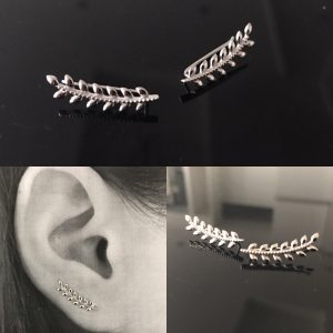 Earrings Earcuff Laurel in silver
