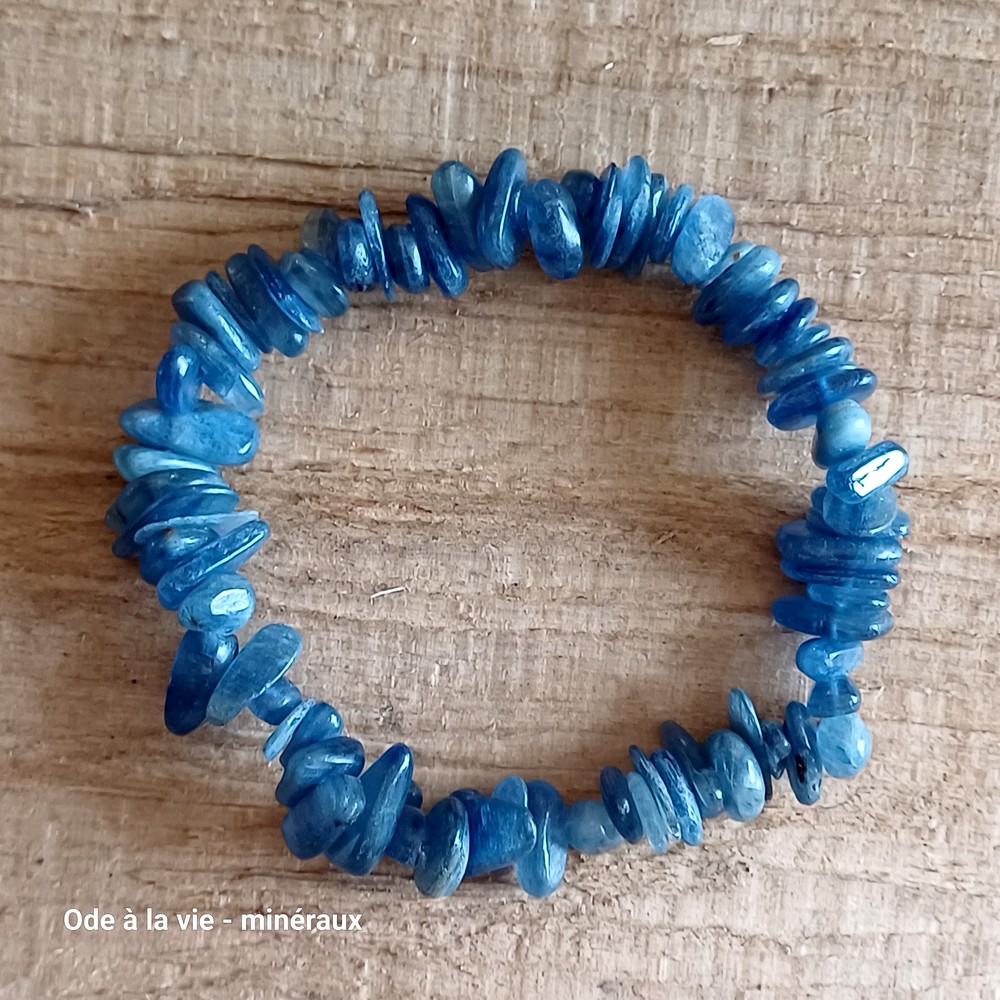 Bracelet baroque en Cyanite bleue