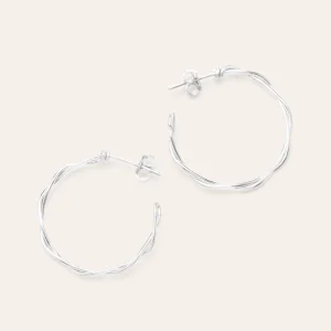 Créoles Torsade - Argent