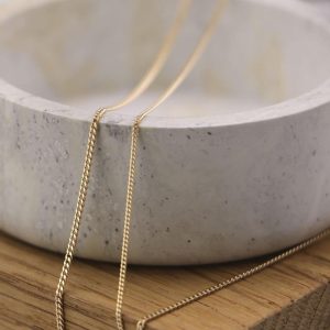 Chaîne OR Jaune maille gourmette 45cm