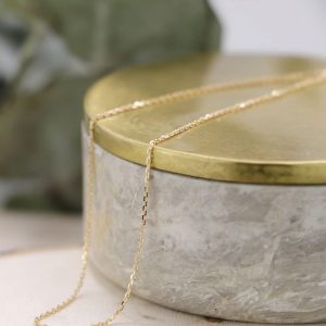 Chaîne OR Jaune maille Forçat limée 45cm