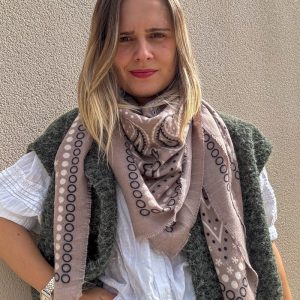 Foulard bandana Alma Taupe