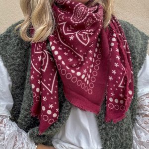 Foulard bandana Alma Bordeaux