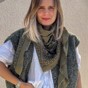 Foulard bandana Thea kaki