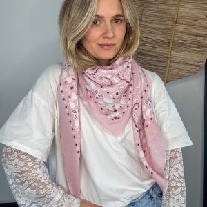Foulard bandana rose Iris
