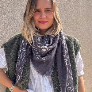 Foulard imprimé bandana Noir