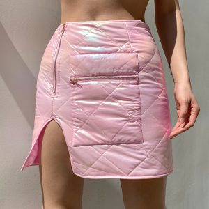 Jupe matelassé – Pink