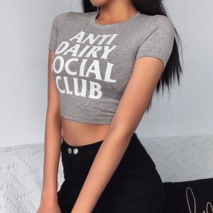 Crop top e-girl – Anti dairy social club