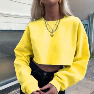 Crop top jaune – Fluo