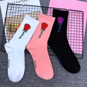 Chaussettes egirl – Rose