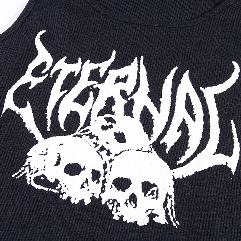 Crop top gothique noir – Eternal – Image 3