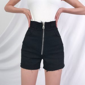Short noir avec fermeture – Jean
