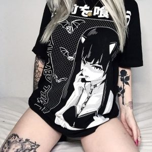 T-shirt grunge – Asian girl