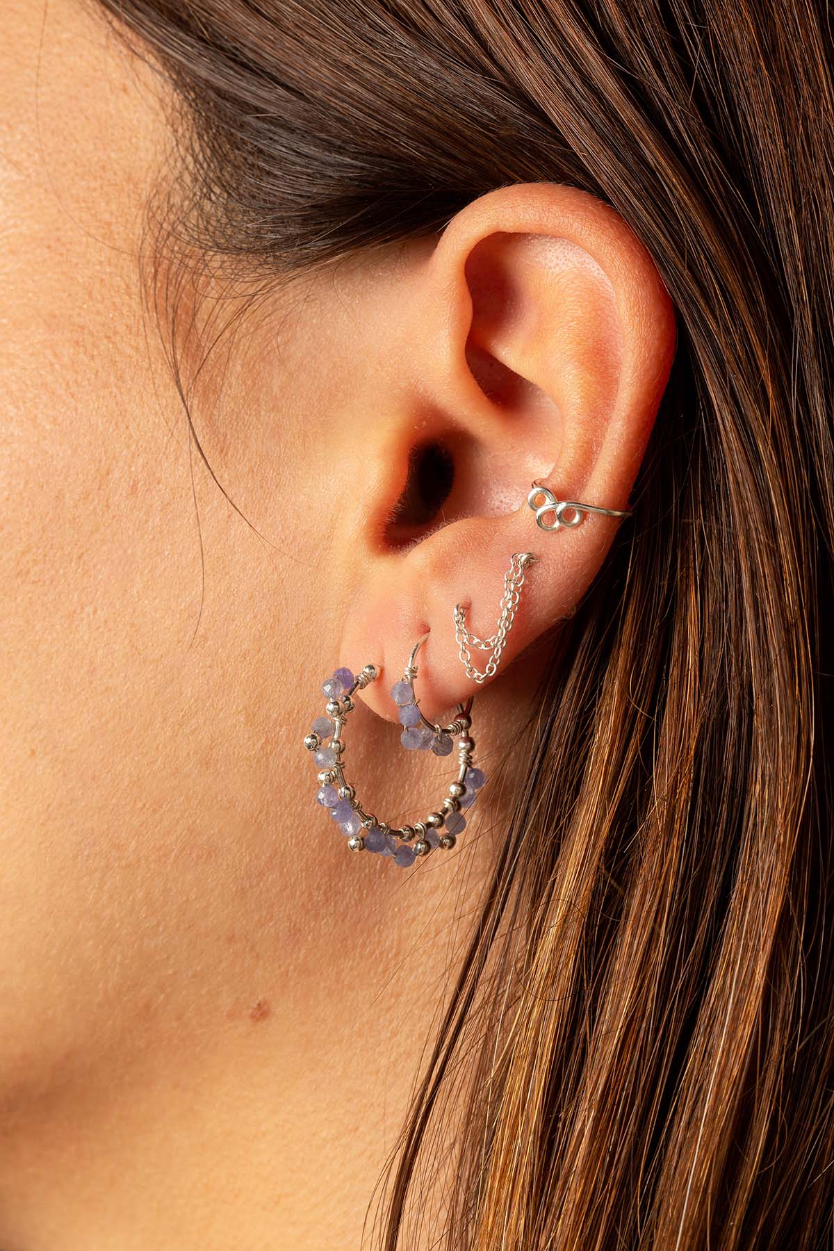 Faux piercing Pétale - Argent – Image 2