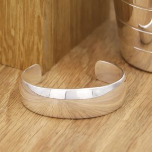 Bracelet manchette large en Argent massif