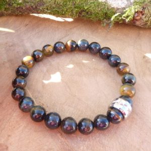 Bracelet œil de FER homme – Energie et Solidité – Fait main France – Bijou énergétique