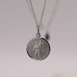 Pendentif Saint-Christophe en Argent massif