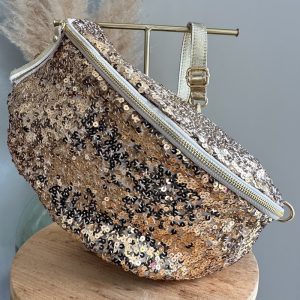 Sac Banane Sequin Doré