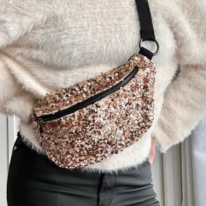 Sac banane à sequins Taylor – champagne