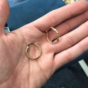 Earrings Creole Joze Twisted in yellow gold plated 20mm – Boucles d’oreilles Créoles Joze Torsadés en plaque or jaune 20mm