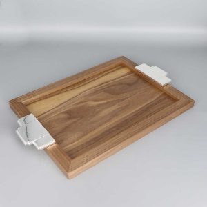 Plateau LIGNE 1925 en noyer d&rsquo;Amérique 31.5 x 21 cm