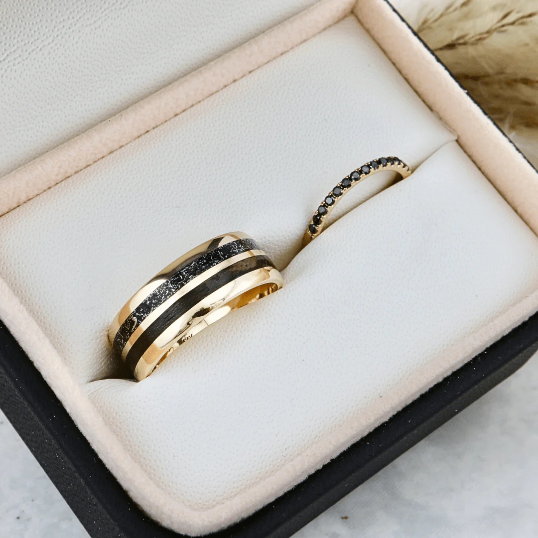 Bague Météorite et bois – Image 8