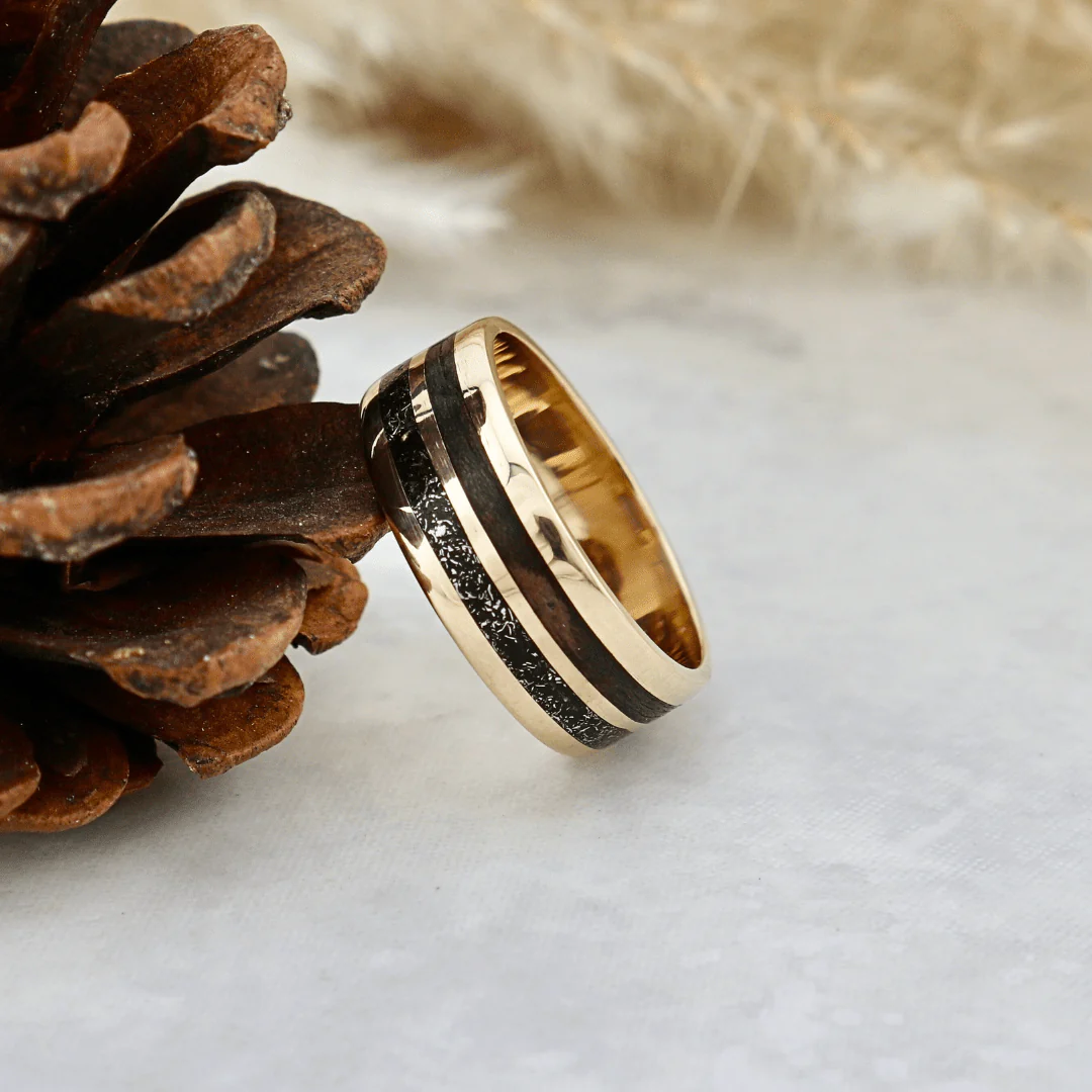 Bague Météorite et bois – Image 7