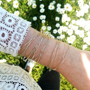 Set de joncs fins DESTROY (gold filled)