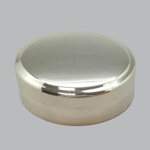 Boîte métal argenté OVALE FILET
