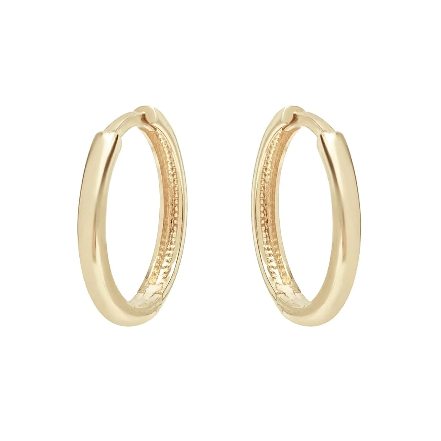 Boucles d'oreilles huggies Minimalistes en or 10K – Image 5