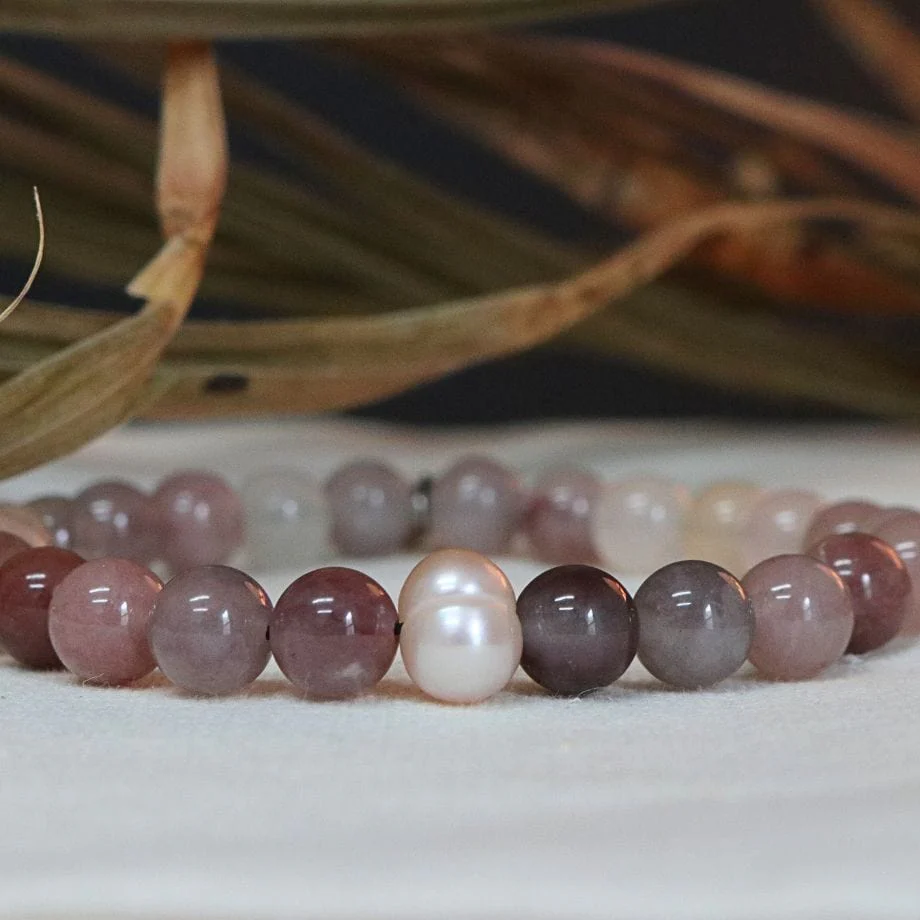 Bracelet Aura en quartz et perle