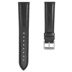 Bracelet de montre en cuir noir - 20mm