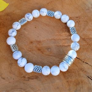 Bracelet howlite homme femme – Hypersensible – Bijou énergétique