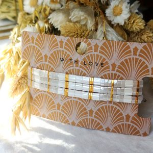 Bracelet perles japonaises BLISS Blanc perle & nacré (solo ou trio)