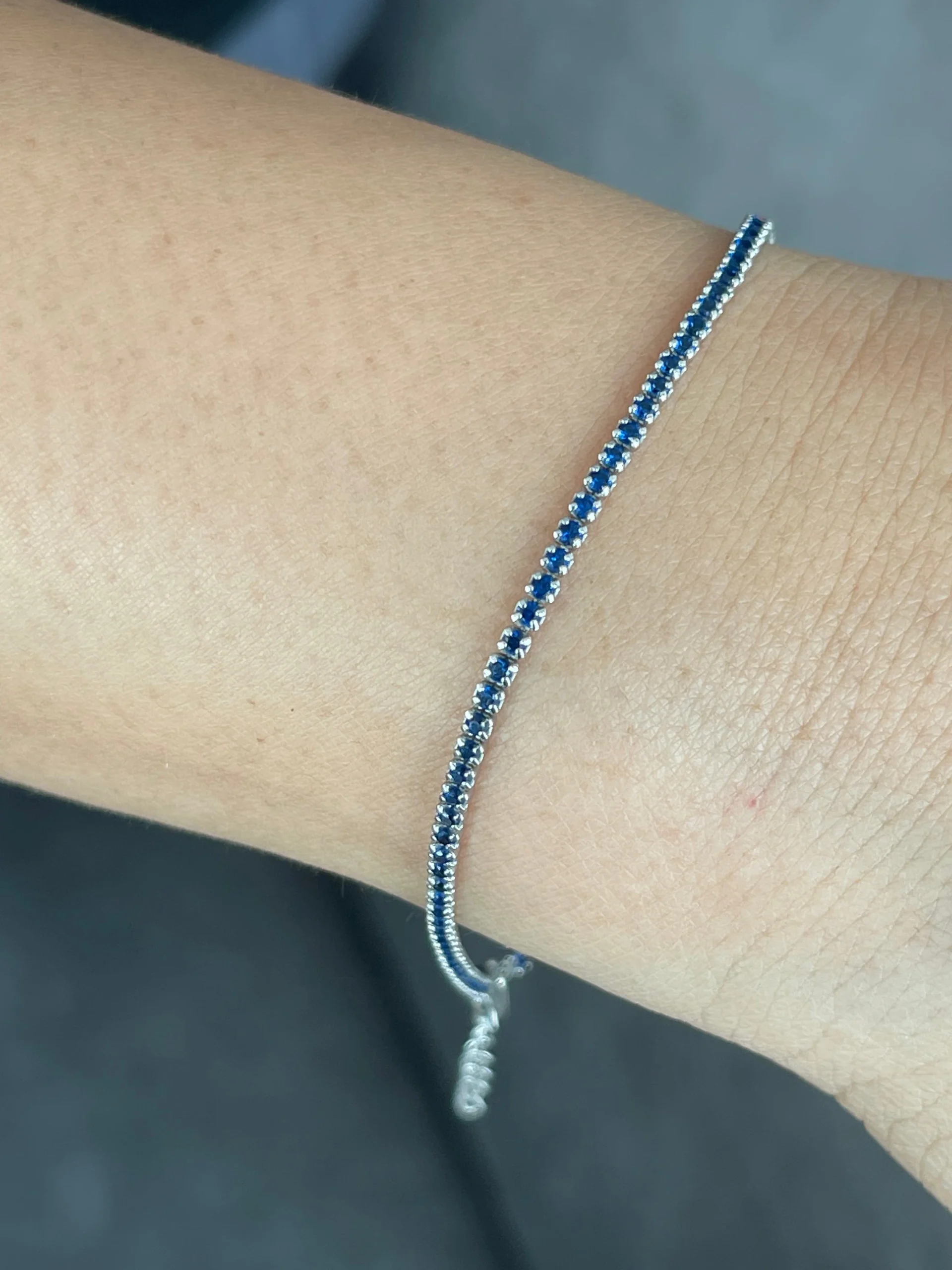 Bracelet Tennis Exclusive Bleu en argent sterling – Image 4