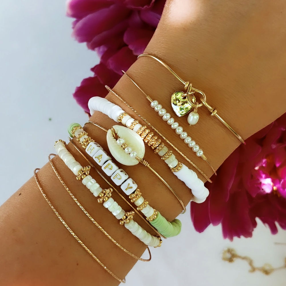 Set de joncs MERCURY PERLES (gold filled ou argent 925) – Image 5