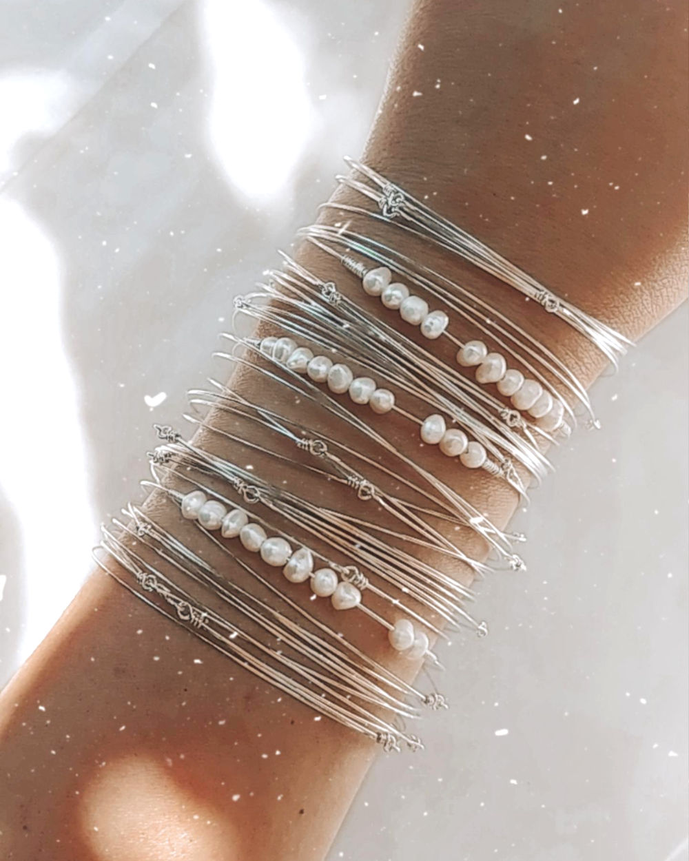 Set de joncs PERLES DESTROY (gold filled ou argent 925) – Image 8