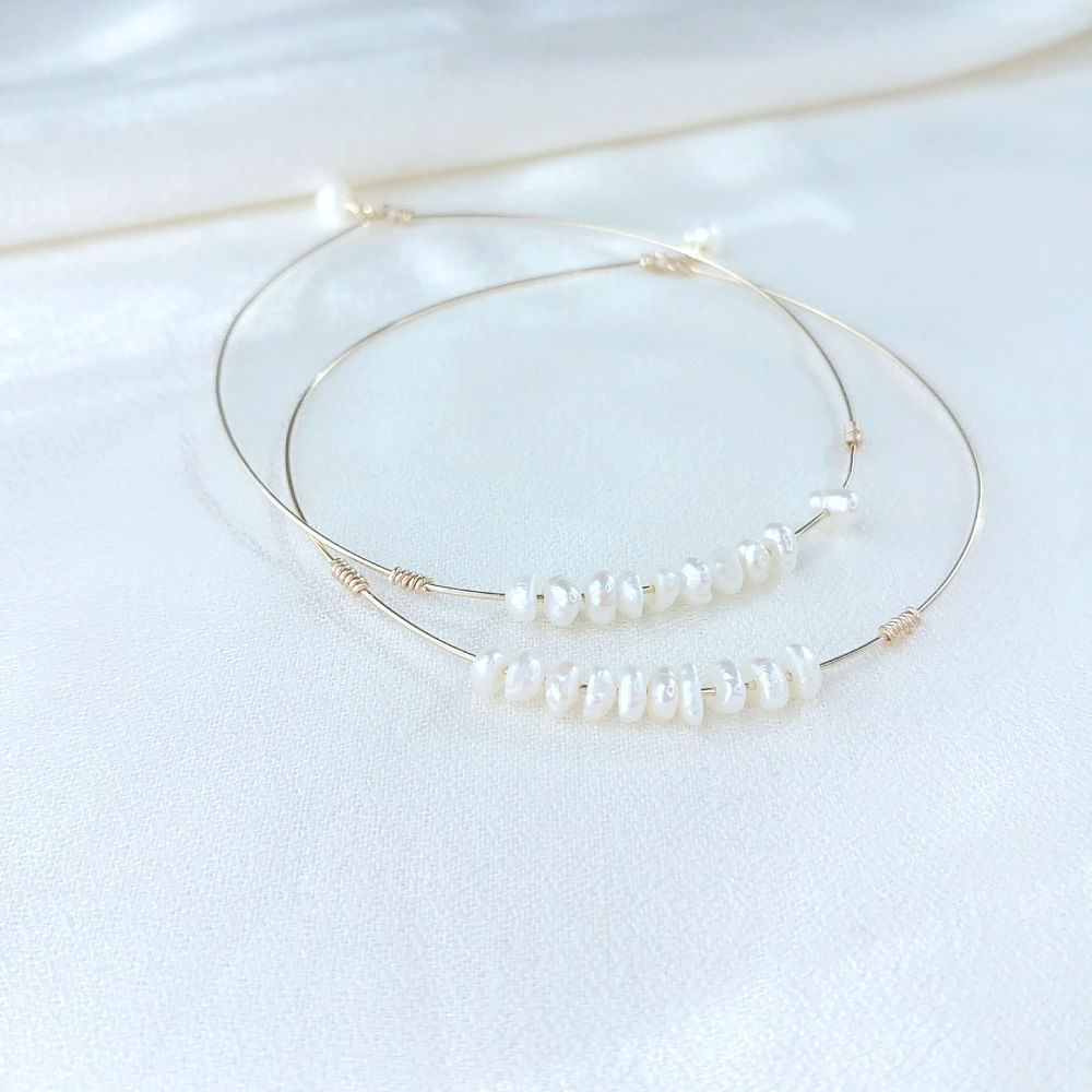 Set de joncs PERLES DESTROY (gold filled ou argent 925)