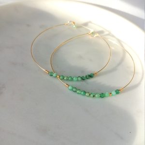 Set de joncs MERCURY EMERAUDES (gold filled ou argent 925)