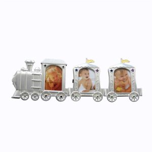 Cadre photo en argent Petit train
