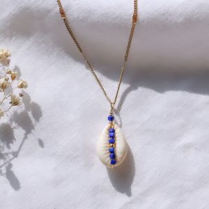 Collier coquillage MOKOKO lapis lazuli