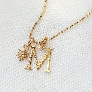 Collier LETTRE plaqué or