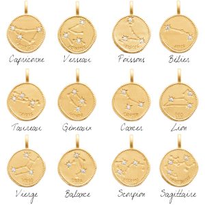 Pendentifs constellation ZODIAQUE plaqué or
