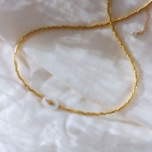 Collier perles dorées TALOS