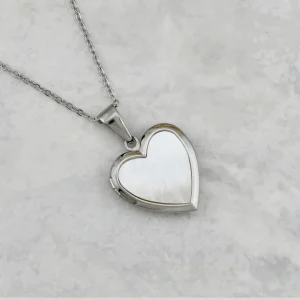 Collier porte-photos Coeur en acier