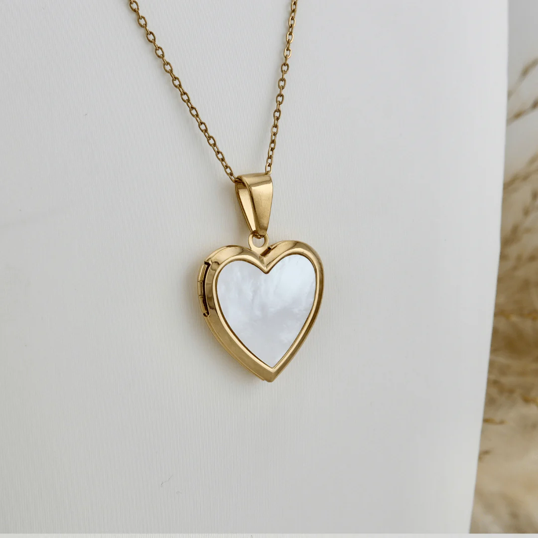 Collier porte-photos Coeur en acier – Image 6