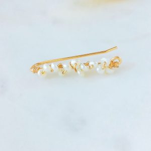 Contour d’oreille TISSAGE Perles (gold filled ou argent)