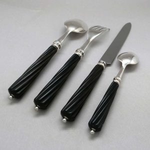 Couverts de table en ébène noir MONTANA