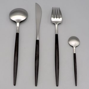 Set couverts 24 pièces GOA NOIR