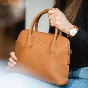 Sac à main Eva en cuir tan